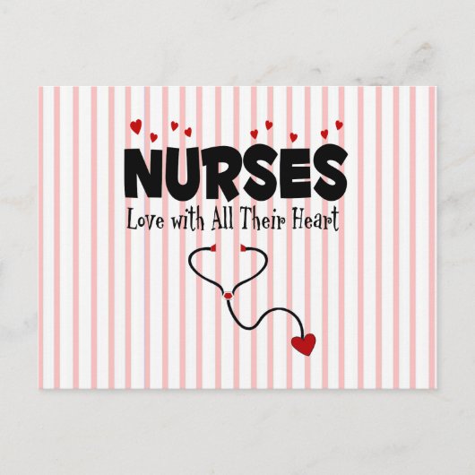 Nurse hartstift briefkaart (Voorkant)
