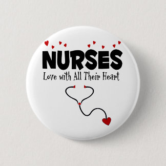 Nurse hartstift ronde button 5,7 cm