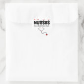Nurse hartstift ronde sticker (Tas)