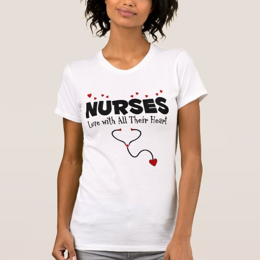 Nurse hartstift t-shirt (Voorkant)
