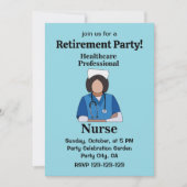 Nurse Healthcare Professional Retirement Party Kaart (Voorkant)
