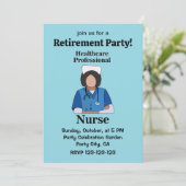 Nurse Healthcare Professional Retirement Party Kaart (Staand voorkant)