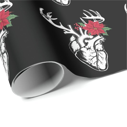 Nurse Heart Anatomy Reindeer Heart Cath Lab RN Cadeaupapier (Rol Hoek)