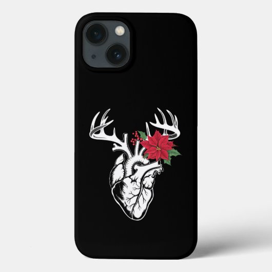 Nurse Heart Anatomy Reindeer Heart Cath Lab RN Case-Mate iPhone Case (Achterkant)