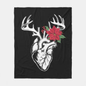 Nurse Heart Anatomy Reindeer Heart Cath Lab RN Fleece Deken (Voorkant)