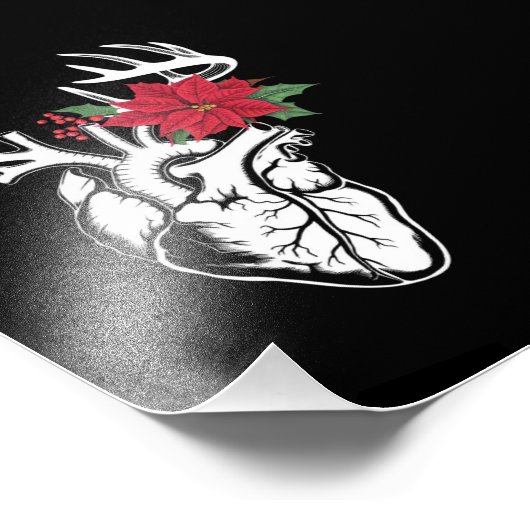 Nurse Heart Anatomy Reindeer Heart Cath Lab RN Foto Afdruk (Hoek)