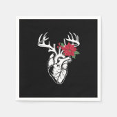 Nurse Heart Anatomy Reindeer Heart Cath Lab RN Servet (Voorkant)