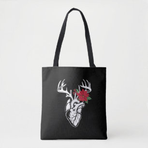 Nurse Heart Anatomy Reindeer Heart Cath Lab RN Tote Bag