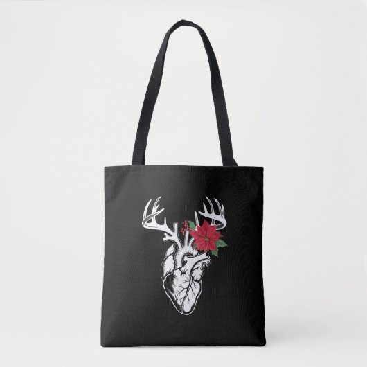 Nurse Heart Anatomy Reindeer Heart Cath Lab RN Tote Bag (Voorkant)