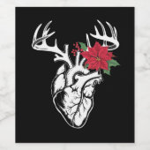 Nurse Heart Anatomy Reindeer Heart Cath Lab RN Wijn Etiket (Enkel label)