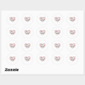 Nurse Heart, Halloween Oversized T-Shirt Ronde Sticker (Vel)