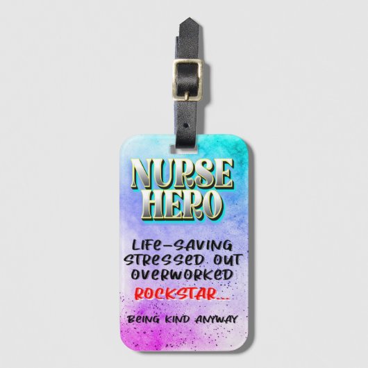 Nurse Hero-Bagagelabel Bagagelabel (Voorkant (verticaal))
