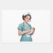 Nurse Holding Newborn - Gentle Care Medical Design Inpakpapier Vel (Voorkant 3)