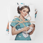 Nurse Holding Newborn - Gentle Care Medical Design Inpakpapier Vel (In situ)