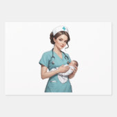 Nurse Holding Newborn - Gentle Care Medical Design Inpakpapier Vel (Voorkant)