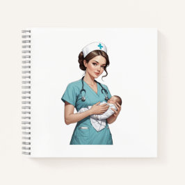 Nurse Holding Newborn - Gentle Care Medical Design Notitieboek