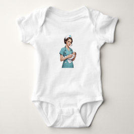 Nurse Holding Newborn - Gentle Care Medical Design Romper