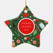 Nurse Holiday Gift Keramisch Ornament (Voorkant)