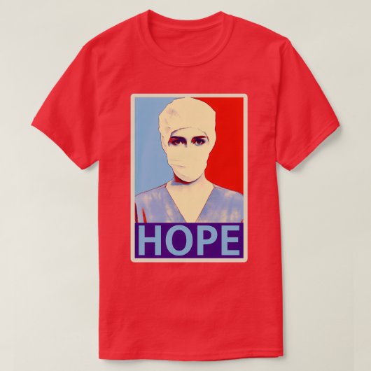 Nurse HOPE Tribus in Shepard Fairey Style T-shirt (Design voorkant)