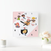 Nurse Humor Laughing Clinic Wall Clock Vierkante Klok (Huis)