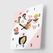 Nurse Humor Laughing Clinic Wall Clock Vierkante Klok (Hoek)