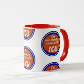 Nurse Humor Print Novelty: I C U mug Mok (Voorkant rechts)