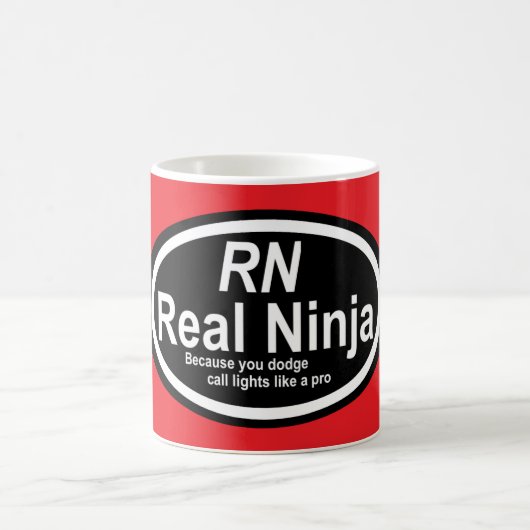 Nurse Humor Print Novelty "RN"  Koffiemok (Center)