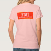 Nurse Humor Print Novelty: STAT T-shirt (Achterkant)