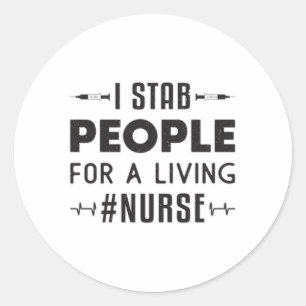 #Nurse ICU Verpleegkundigen Noodambulance Liefde G Ronde Sticker