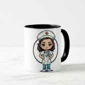 Nurse Illustration Coffee Mug Mok (Voorkant rechts)