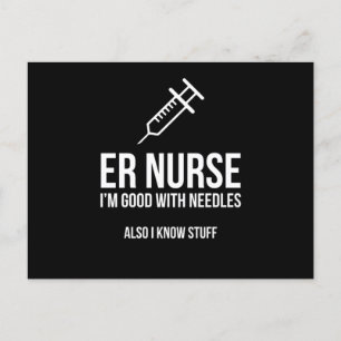 Nurse IM geweldig met een naald en ik weet hoe het Briefkaart