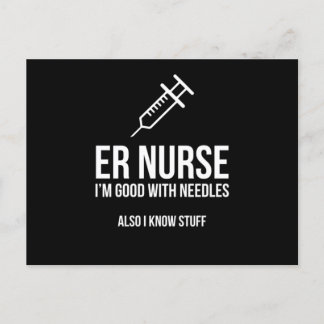 Nurse IM geweldig met een naald en ik weet hoe het Briefkaart