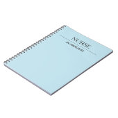 Nurse In Progress Custom Pastel Blue Notebook Notitieboek (Linkerzijde)