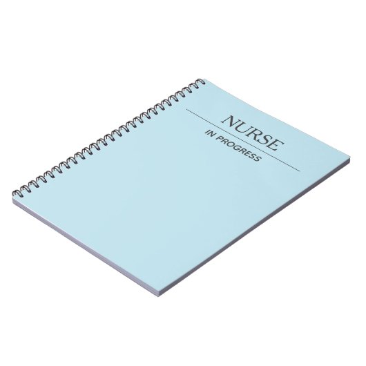Nurse In Progress Custom Pastel Blue Notebook Notitieboek (Linkerzijde)
