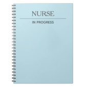 Nurse In Progress Custom Pastel Blue Notebook Notitieboek (Voorkant)