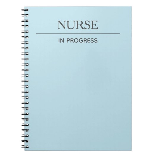 Nurse In Progress Custom Pastel Blue Notebook Notitieboek (Voorkant)