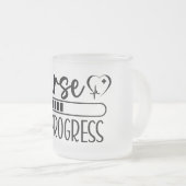 Nurse in Progress Frosted Glass Mok (Voorkant rechts)