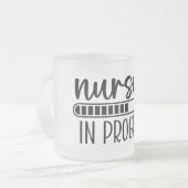 Nurse in Progress Frosted Glass Mok (Voorkant links)
