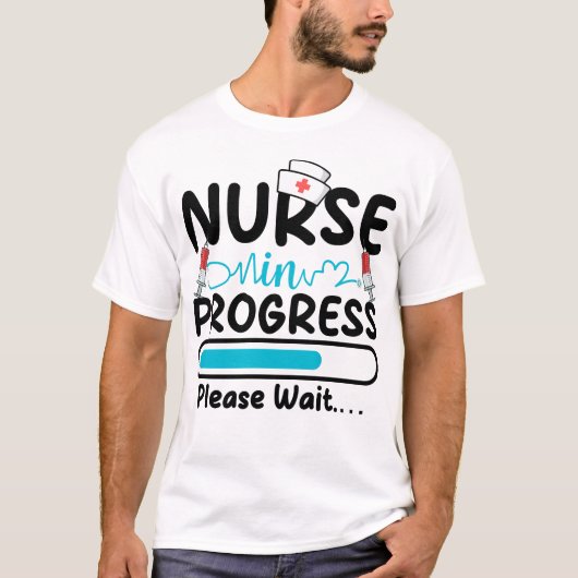 Nurse in Progress Loading Men T-shirt (Voorkant)