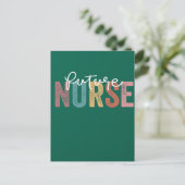 Nurse In Progress Nursing School Student Future Nu Briefkaart (Staand voorkant)