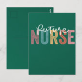 Nurse In Progress Nursing School Student Future Nu Briefkaart (Voorkant / Achterkant)