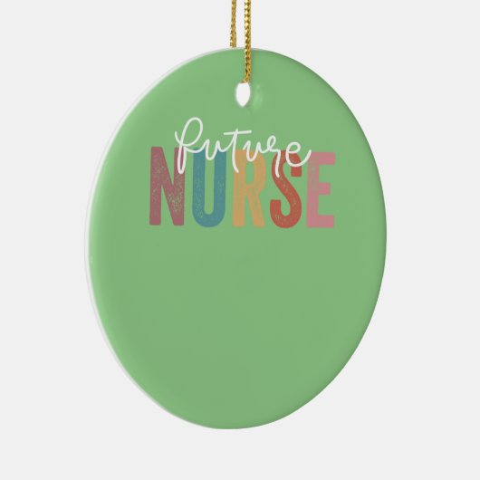 Nurse In Progress Nursing School Student Future Nu Keramisch Ornament (Rechts)