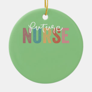 Nurse In Progress Nursing School Student Future Nu Keramisch Ornament