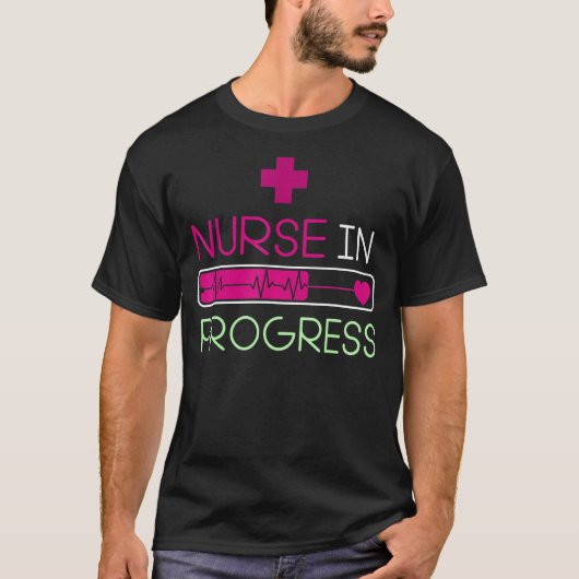 Nurse In Progress Nursing School Student Future Nu T-shirt (Voorkant)