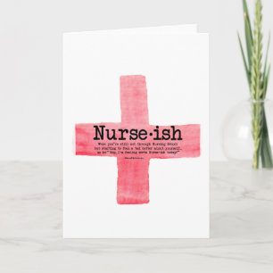 Nurse ish Nursing Student Wenskaart Kaart