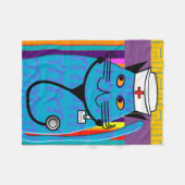 Nurse kat Fleece Blanket IV (Voorkant (Horizontaal))