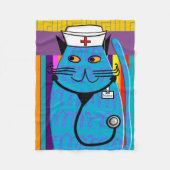 Nurse kat Fleece Blanket IV (Voorkant)