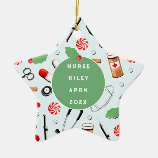 Nurse Keepomwille Cadeft Keramisch Ornament (Voorkant)