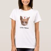 Nurse kitty kattekleine helper t-shirt (Voorkant)