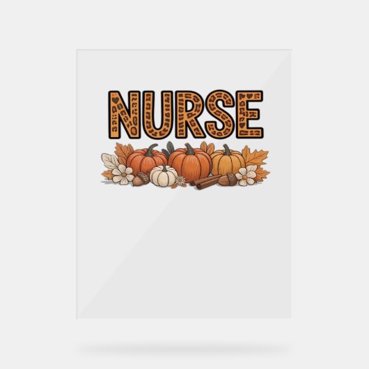 NURSE Klassiek T-shirt Acryl Bord (Voorkant)